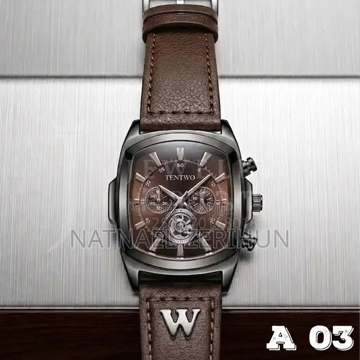 Tentwo Timeshift A03 የወንዶች የቆዳ የእጅ ሰዓት