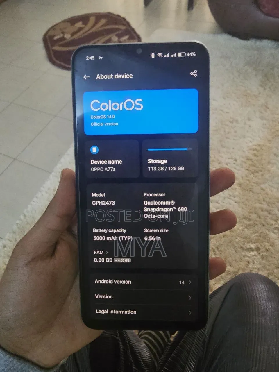 Oppo A77s 128 GB Blue