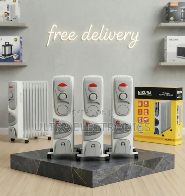 NIKURA Oil Filled Electric Radiator Heater 13 Fins –Room Heater
