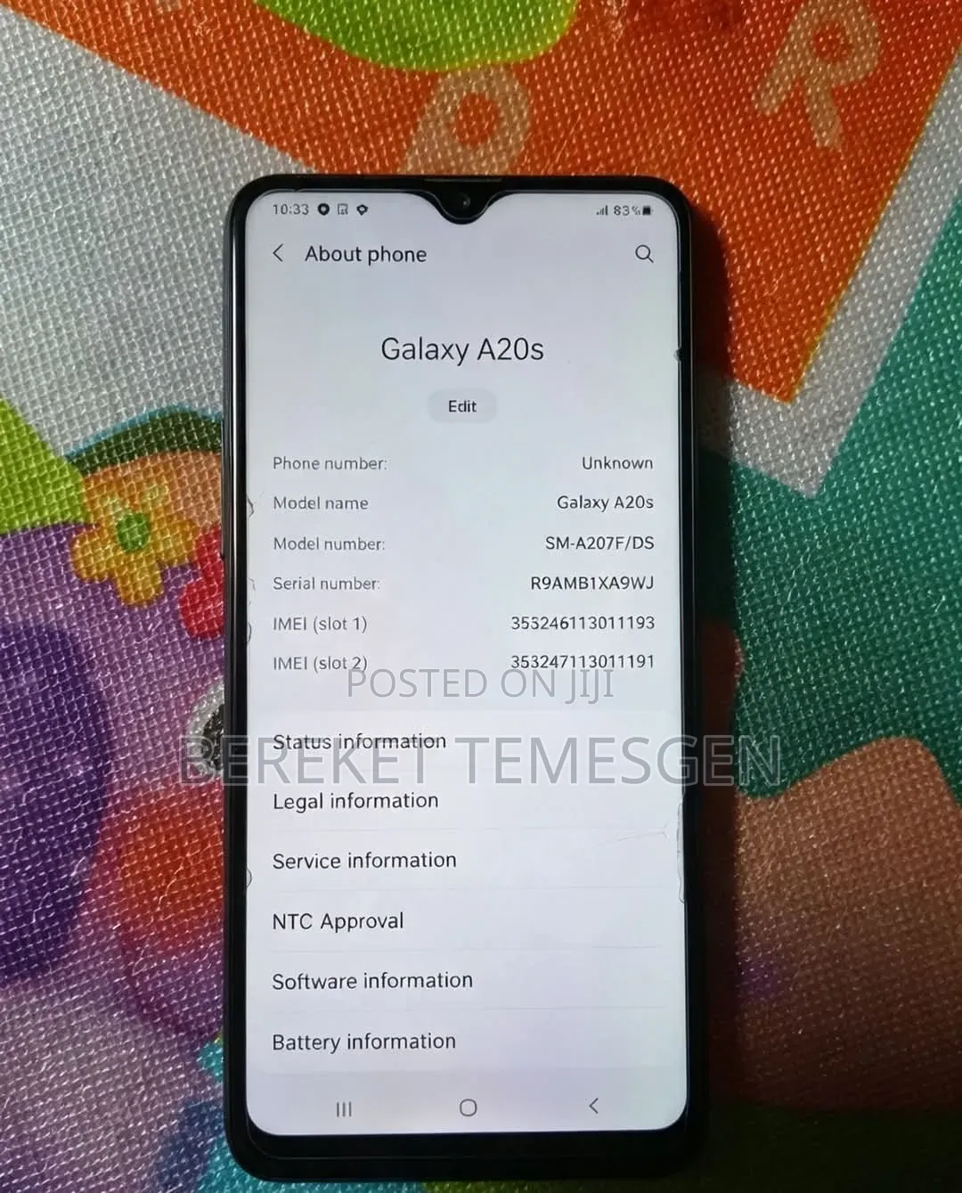 Samsung Galaxy A20s 64 GB Black