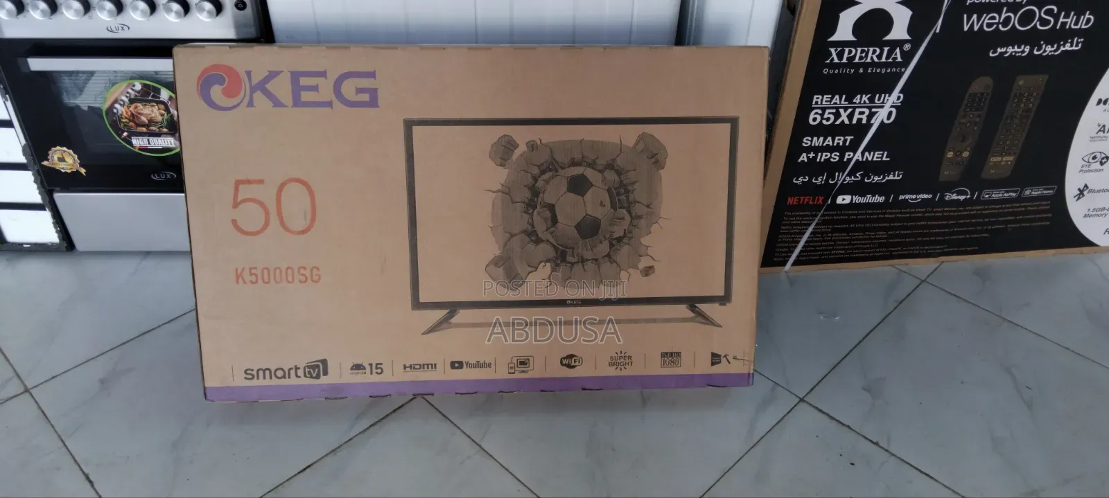 KEG 50 Inc Smart ኩልል ያለ ምስል በመስኮትዎ እያዩት እስኪመስል! ከ 43 እስከ 65 ኢንች