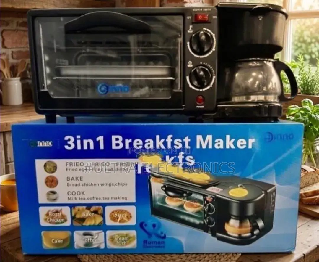 INNO 3-in-1 Breakfast Maker ቁርስን እና ቀላል ምግቦችን በአንድ መሳሪያ ለማዘጋጀት የሚያመች