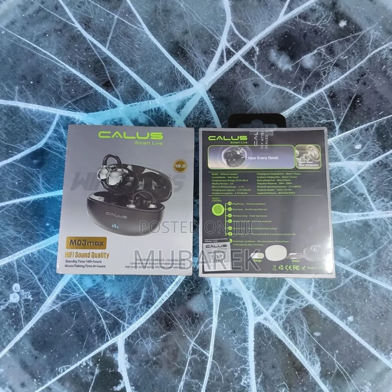 Original Calus M03max Earbuds - ኦሪጅናል ሽቦ አልባ ኤርፖድ
