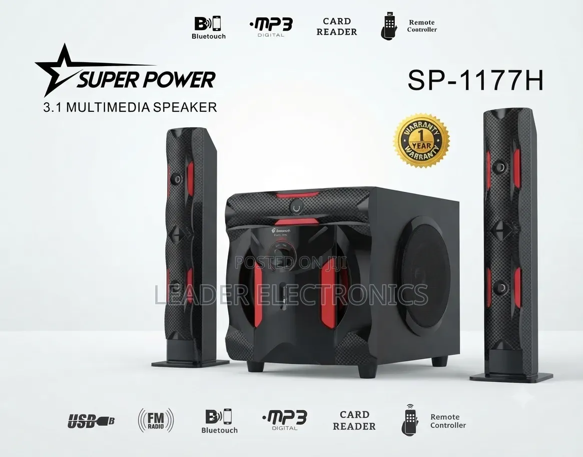 Super Power 3.1CH Multimedia Speaker System Home Theater – Powerful