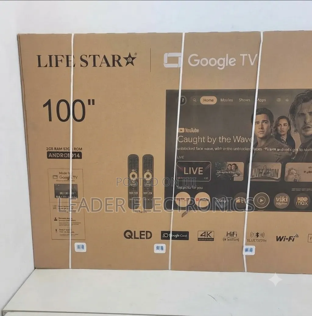 Lifestar TV 100" Smart Google TV – UHD QLED | Ultra-Large Screen
