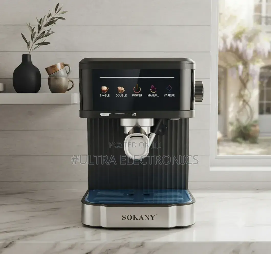 SOKANY 850W Touch Espresso Machine – 20 Bar Enjoy Rich, Café-Style