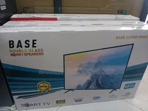 Base Doubel Gelass Hifi Speaker Base 43 FHD Smart TV Andraid 2026 Mode