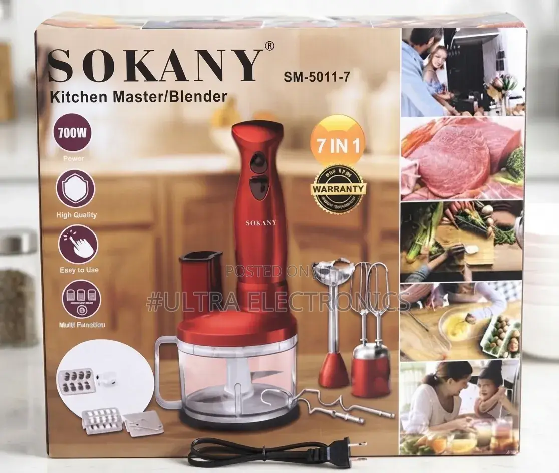 SOKANY SM-5011-7 Kitchen Master – 7-in-1 | 700W ብዙ የኩሽና ስራዎችን በአንድ