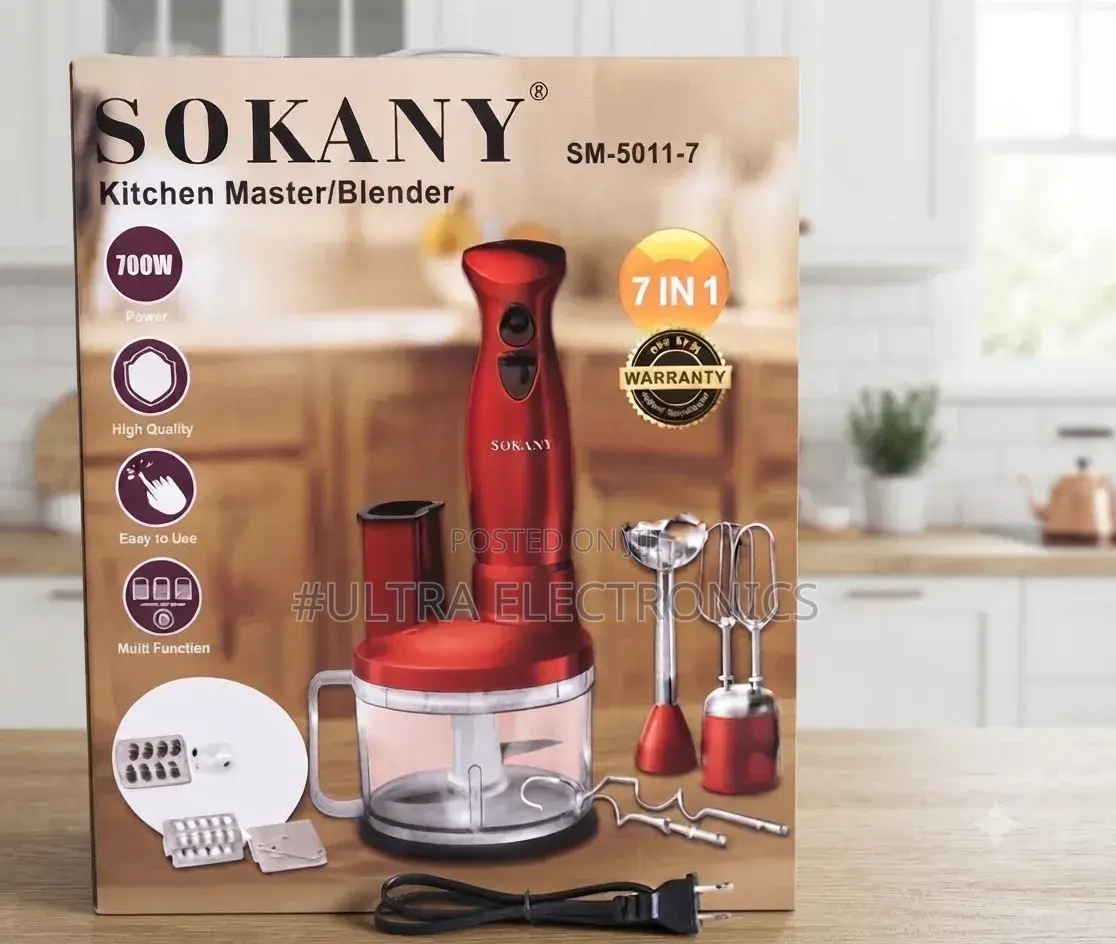 SOKANY SM-5011-7 Kitchen Master – 7-in-1 | 700W ብዙ የኩሽና ስራዎችን በአንድ