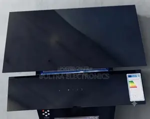 KUMTEL 60cm Black Glass Kitchen Extractor Hood – Touch Control