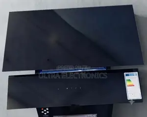 KUMTEL 60cm Black Glass Kitchen Extractor Hood – Touch Control