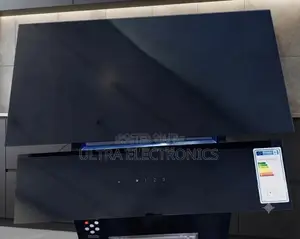 KUMTEL 60cm Black Glass Kitchen Extractor Hood – Touch Control