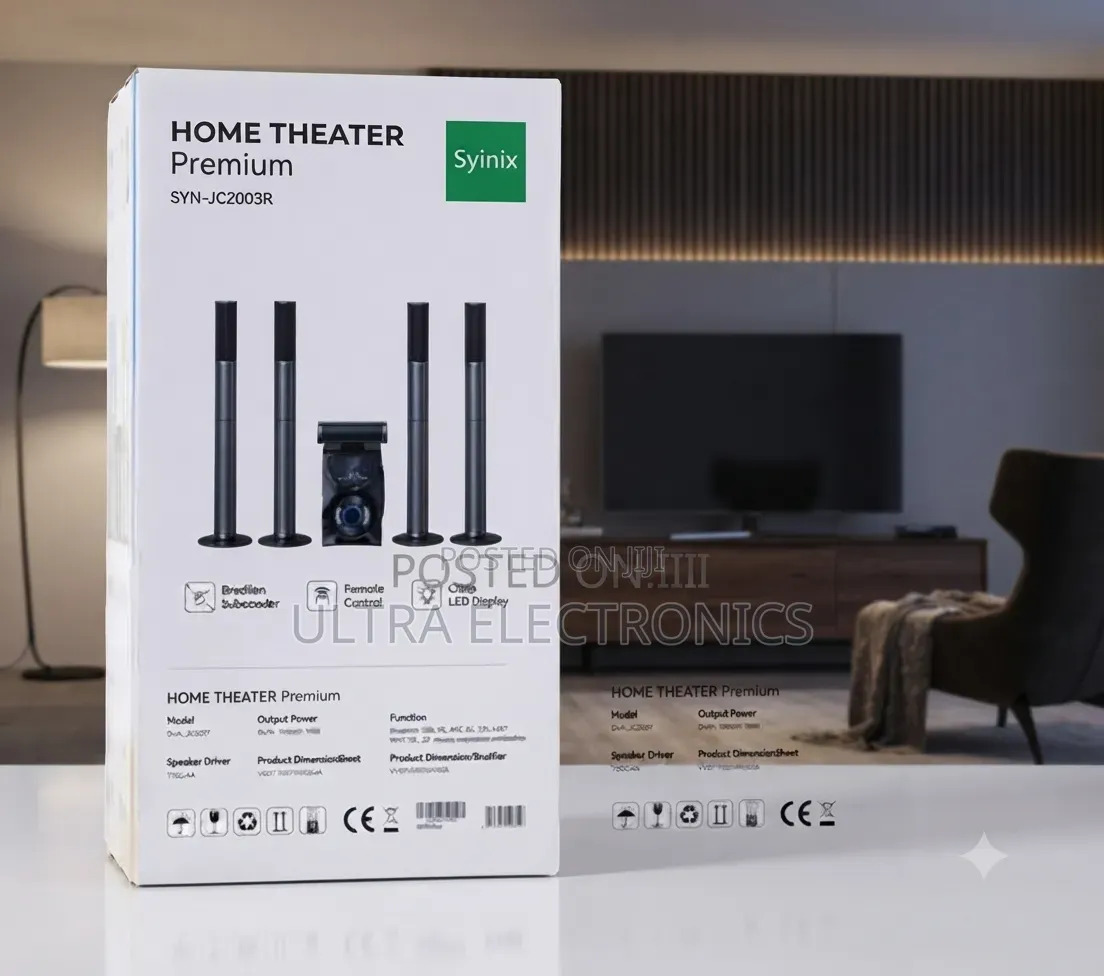 Syinix Home Theater Premium – Syn-Jc2003r Powerful Sound • Modern