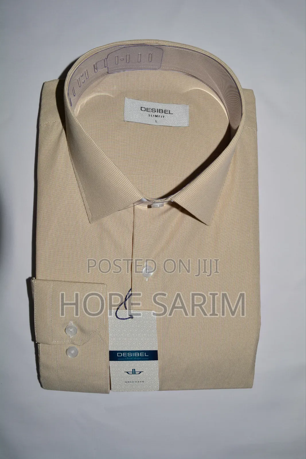 Champagne Beige Micro-Stripe
