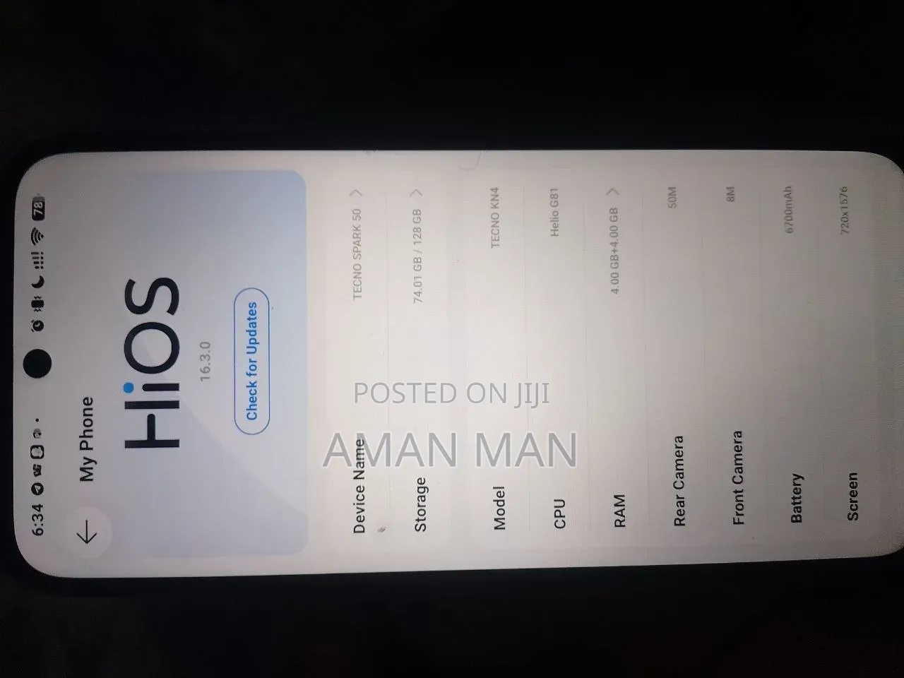 New Tecno Spark 50 128 GB
