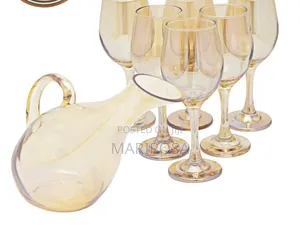 7 Piece Amber Glassware Set