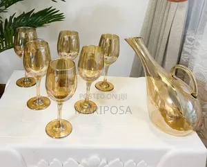 7 Piece Amber Glassware Set