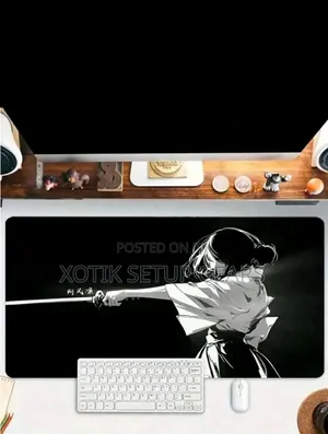 80x30x0.2 CM Anime Katana Girl Themed Gaming Mouse Pad - Desk Mat