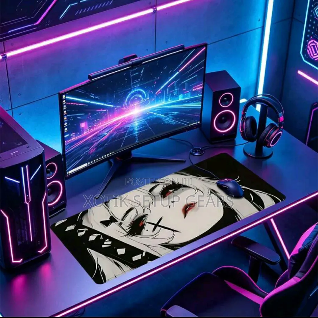 90x40x0.2 CM Gothic Anime Girl Themed Gaming Mouse Pad - Desk Mat