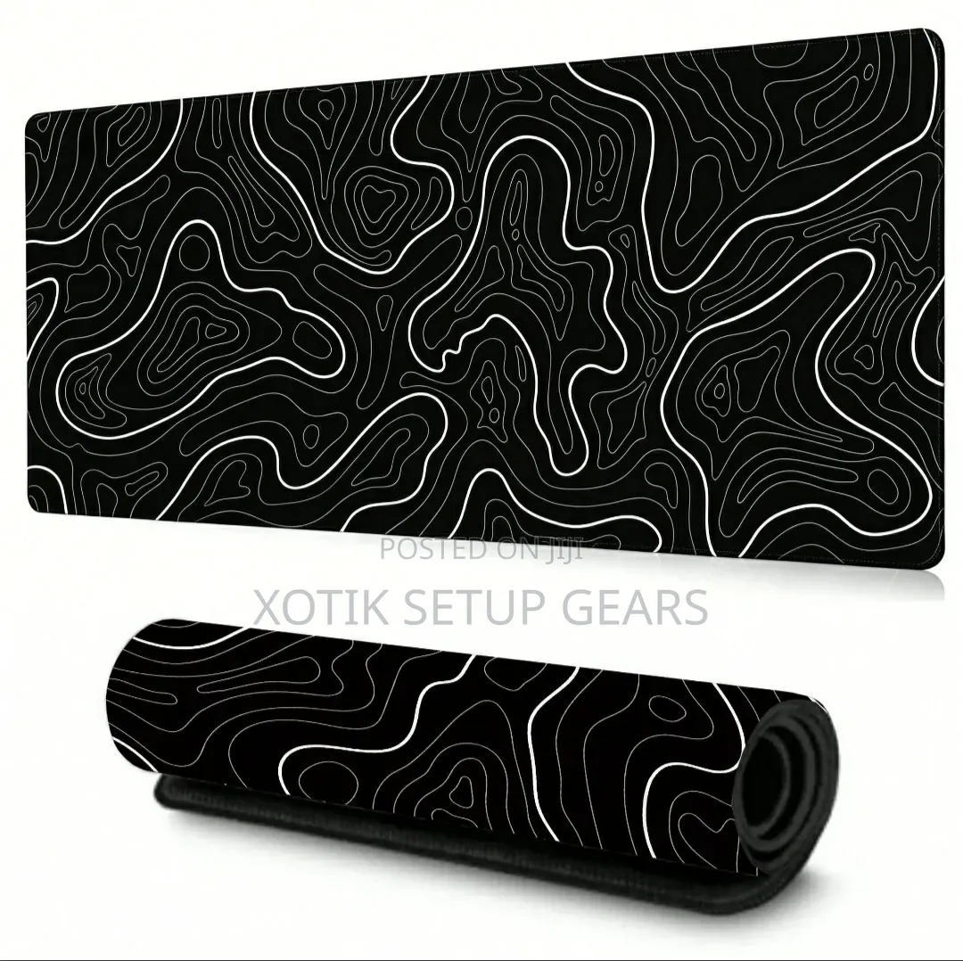 90x40x0.2 CM XXL Topography Themed Gaming Mouse Pad - Desk Mat