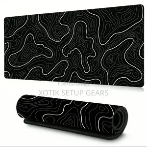 90x40x0.2 CM XXL Topography Themed Gaming Mouse Pad - Desk Mat