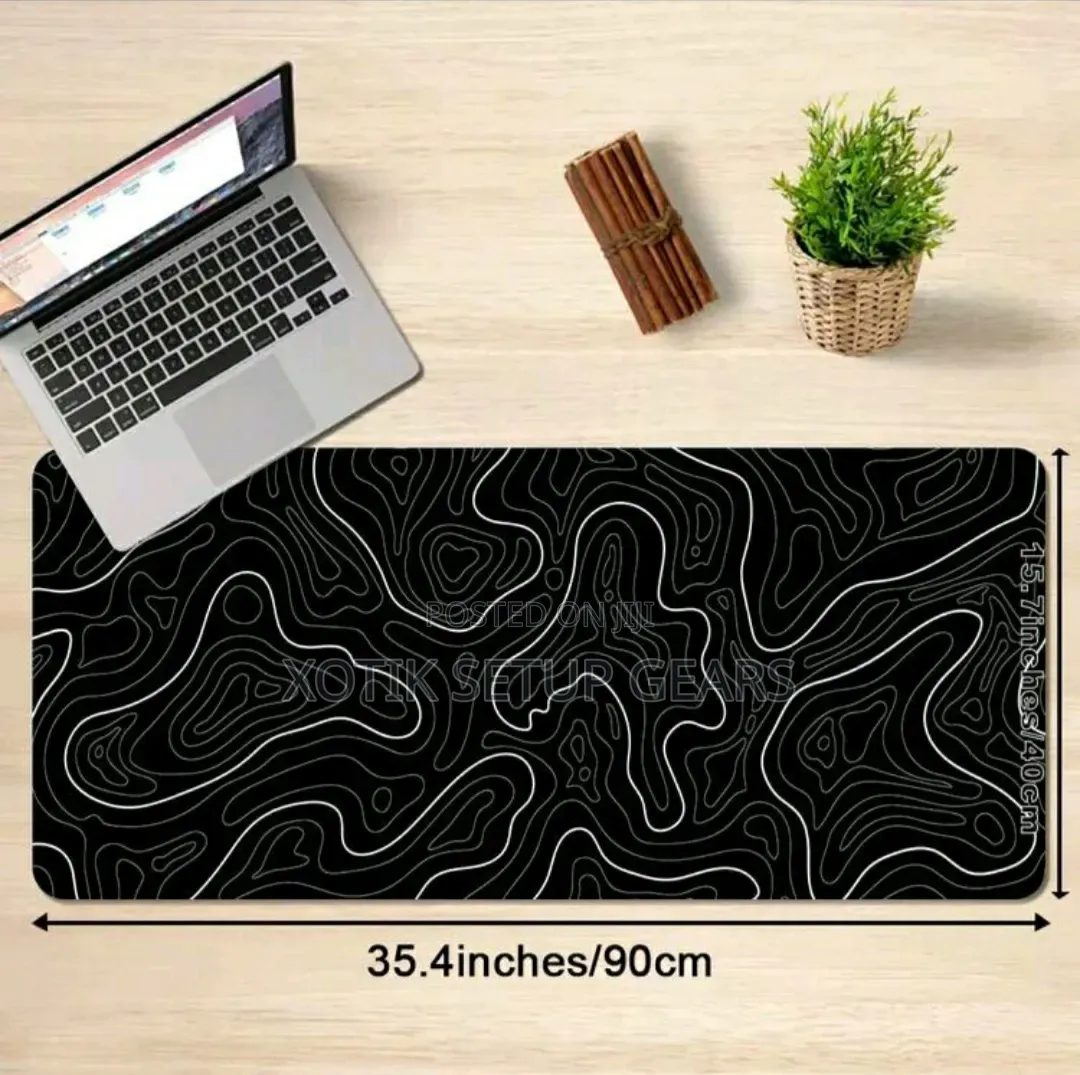 90x40x0.2 CM XXL Topography Themed Gaming Mouse Pad - Desk Mat