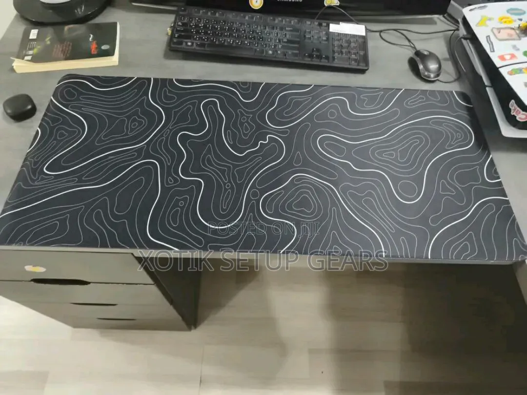 90x40x0.2 CM XXL Topography Themed Gaming Mouse Pad - Desk Mat