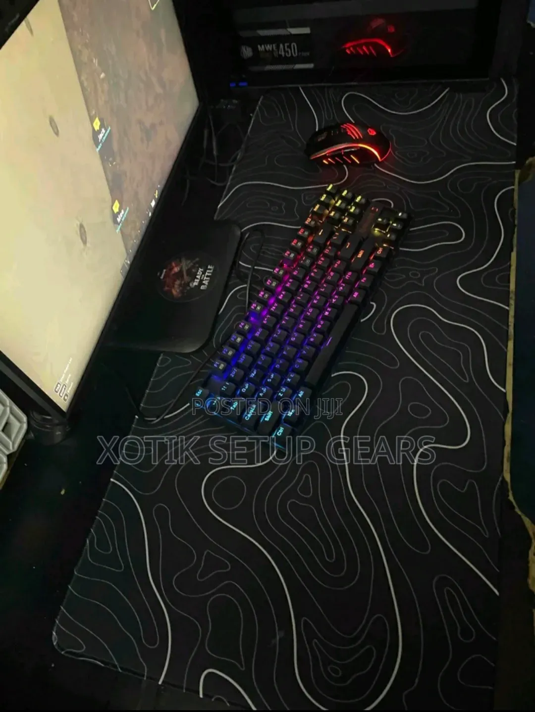 90x40x0.2 CM XXL Topography Themed Gaming Mouse Pad - Desk Mat
