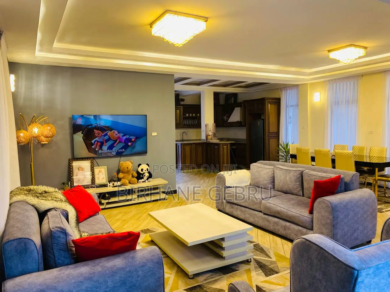Furnished 6bdrm House in G+2 House Fernished, Bole for rent