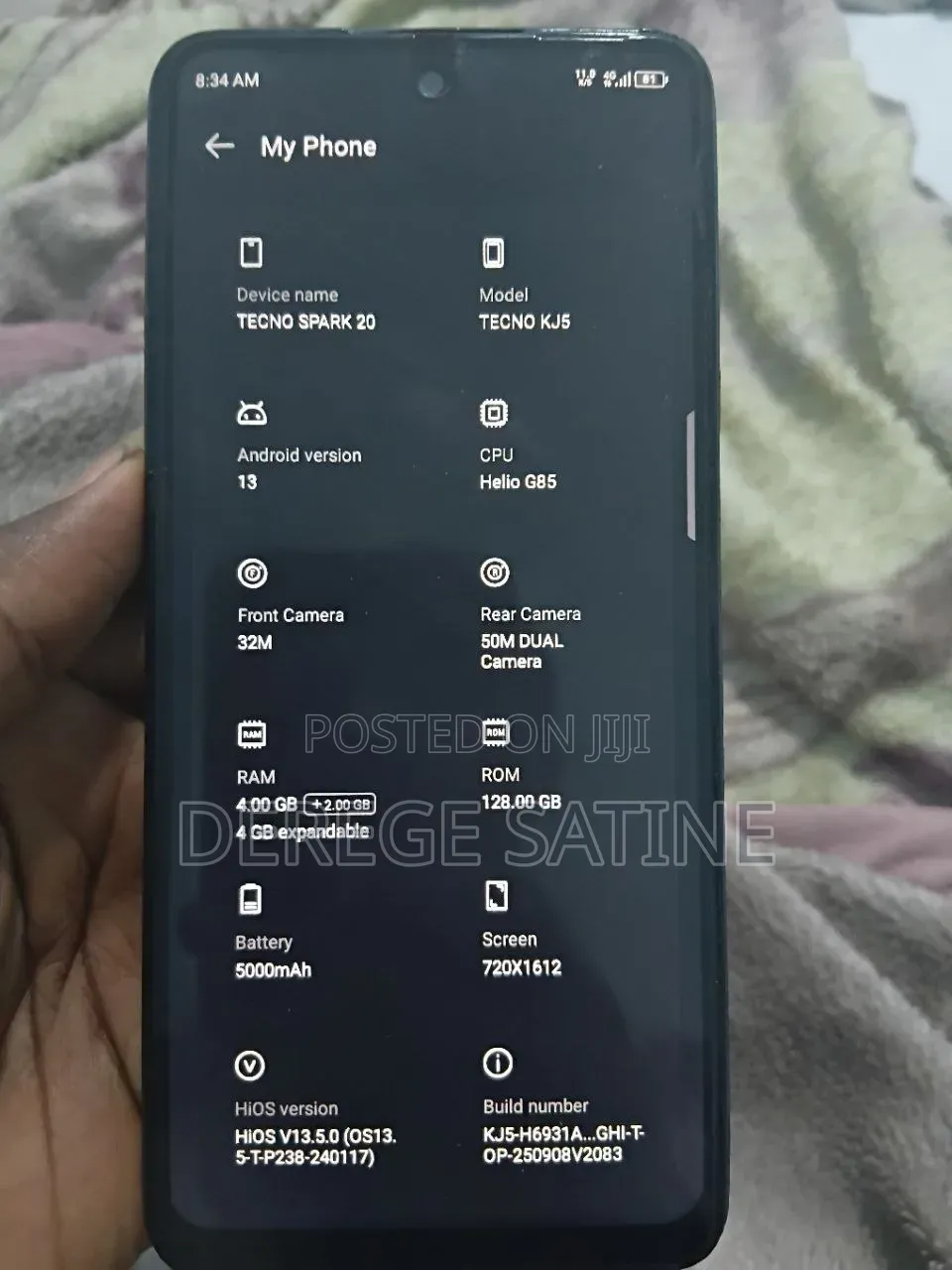 Tecno Spark 20 128 GB Black