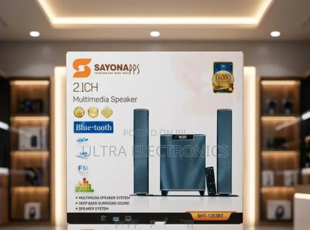 Sayonapps SHT-1253bt 2.1ch Multimedia Speaker System Powerful Sound
