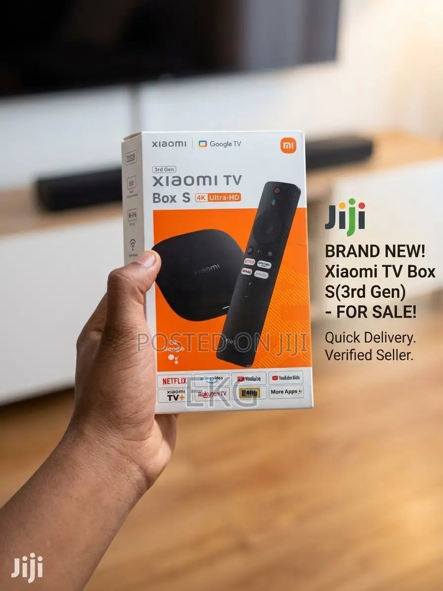 Original Xiaomi TV Box S (3rd Gen) Ultra HD 32GB Wi-Fi 6 / ቲቪ ቦ