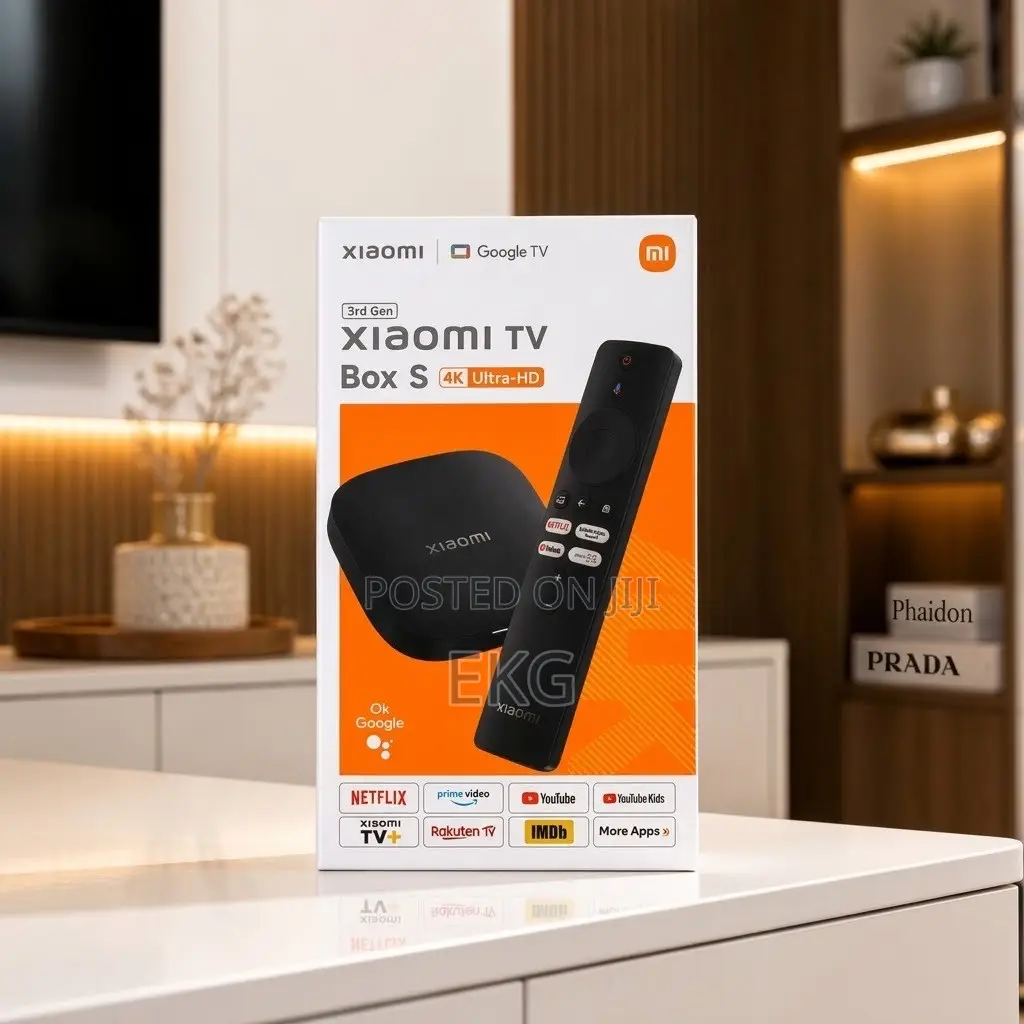 Original Xiaomi TV Box S (3rd Gen) Ultra HD 32GB Wi-Fi 6 / ቲቪ ቦ