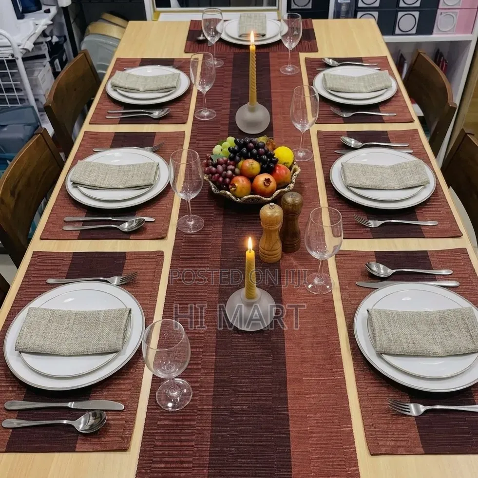 7pcs High Quality Table Mat Placement With Runner