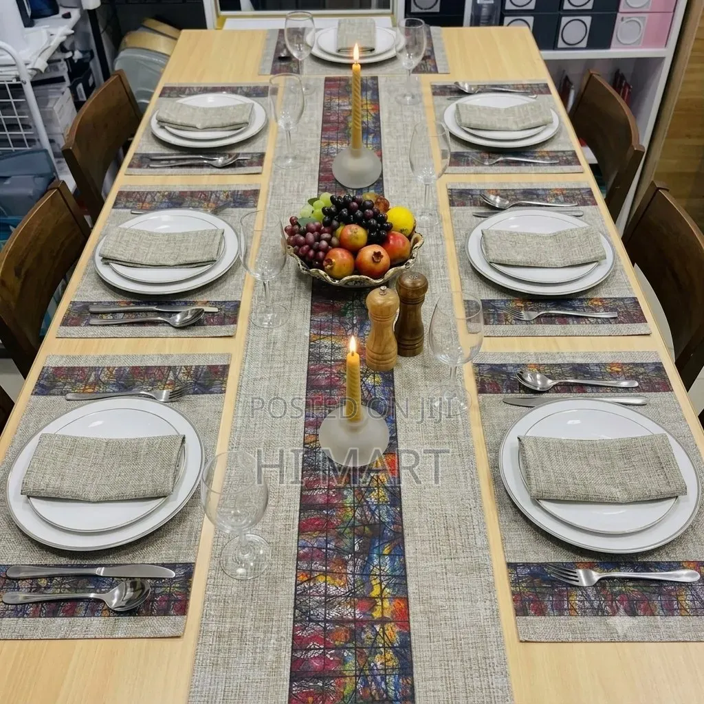 7pcs High Quality Table Mat Placement With Runner