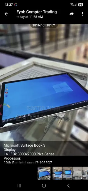 New Laptop Microsoft Surface Laptop 3 16GB Intel Core i7 SSD 256GB