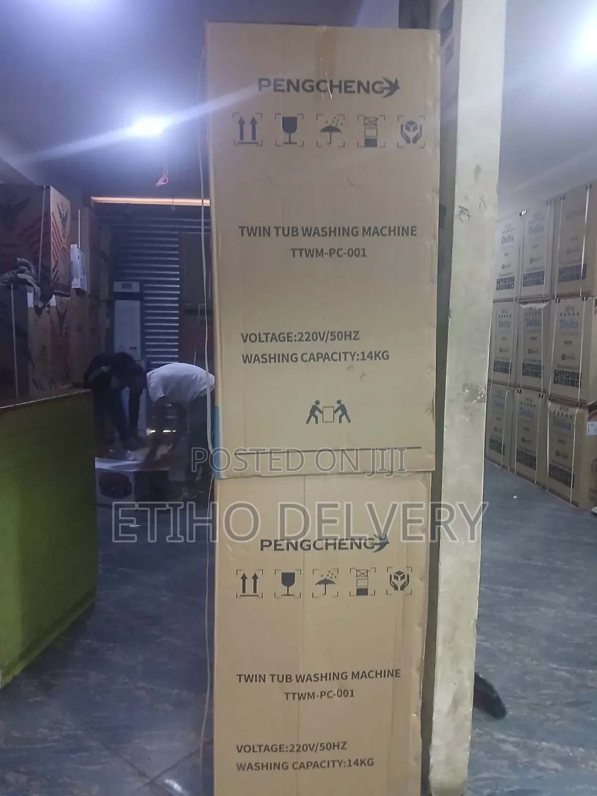 The Selected Region Shows Boxes for the Pengcheng Twin Tub Washing Ma