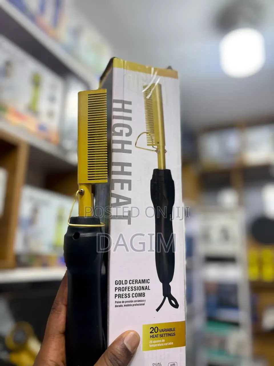 Gold Ceramic Professional Press Comb