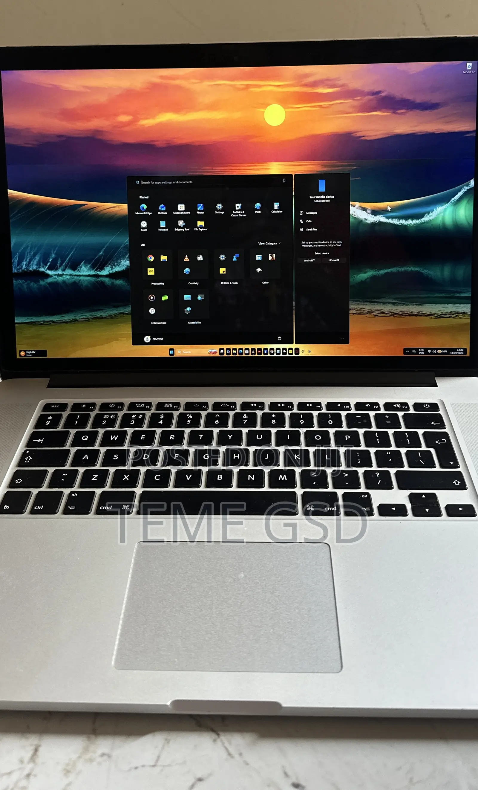 Laptop Apple MacBook Pro 2013 8GB Intel Core i7 SSD 256GB