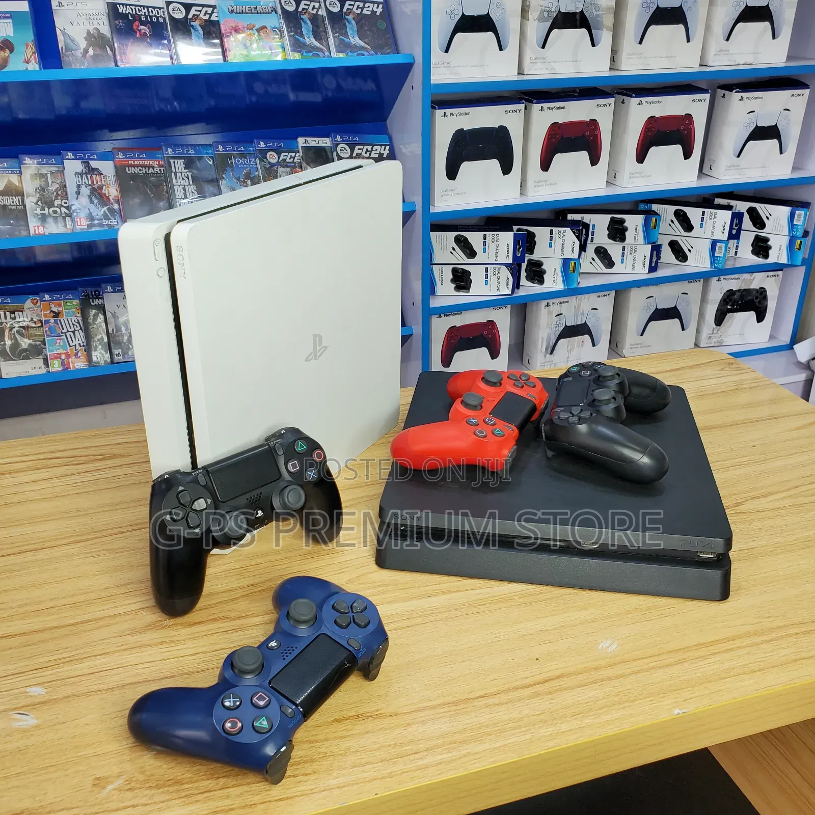 PS4 Slim ከነ 2 ኦሪጅናል ጆይስቲክ - G-Ps Store