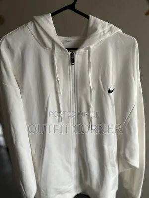 Milky White Men's Zipper Hoodie