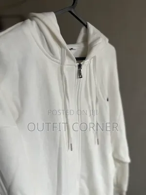 Milky White Men's Zipper Hoodie
