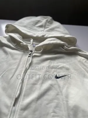 Milky White Men's Zipper Hoodie