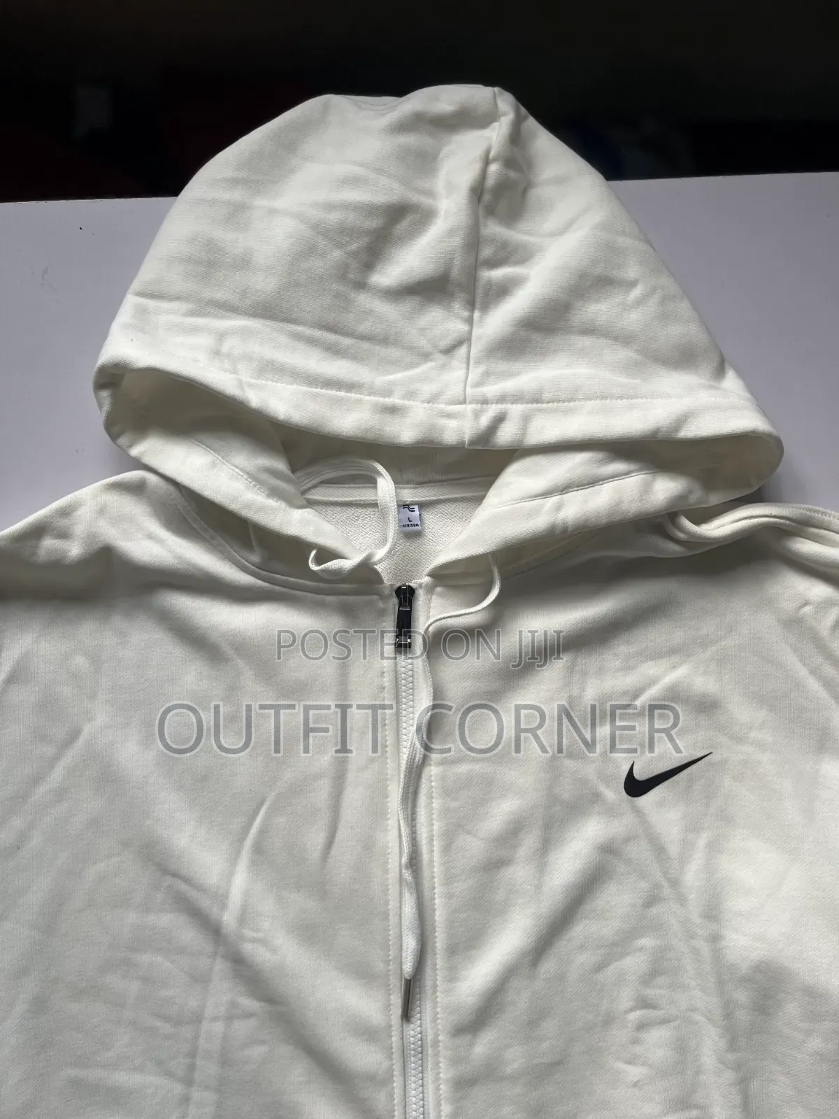 Milky White Men's Zipper Hoodie