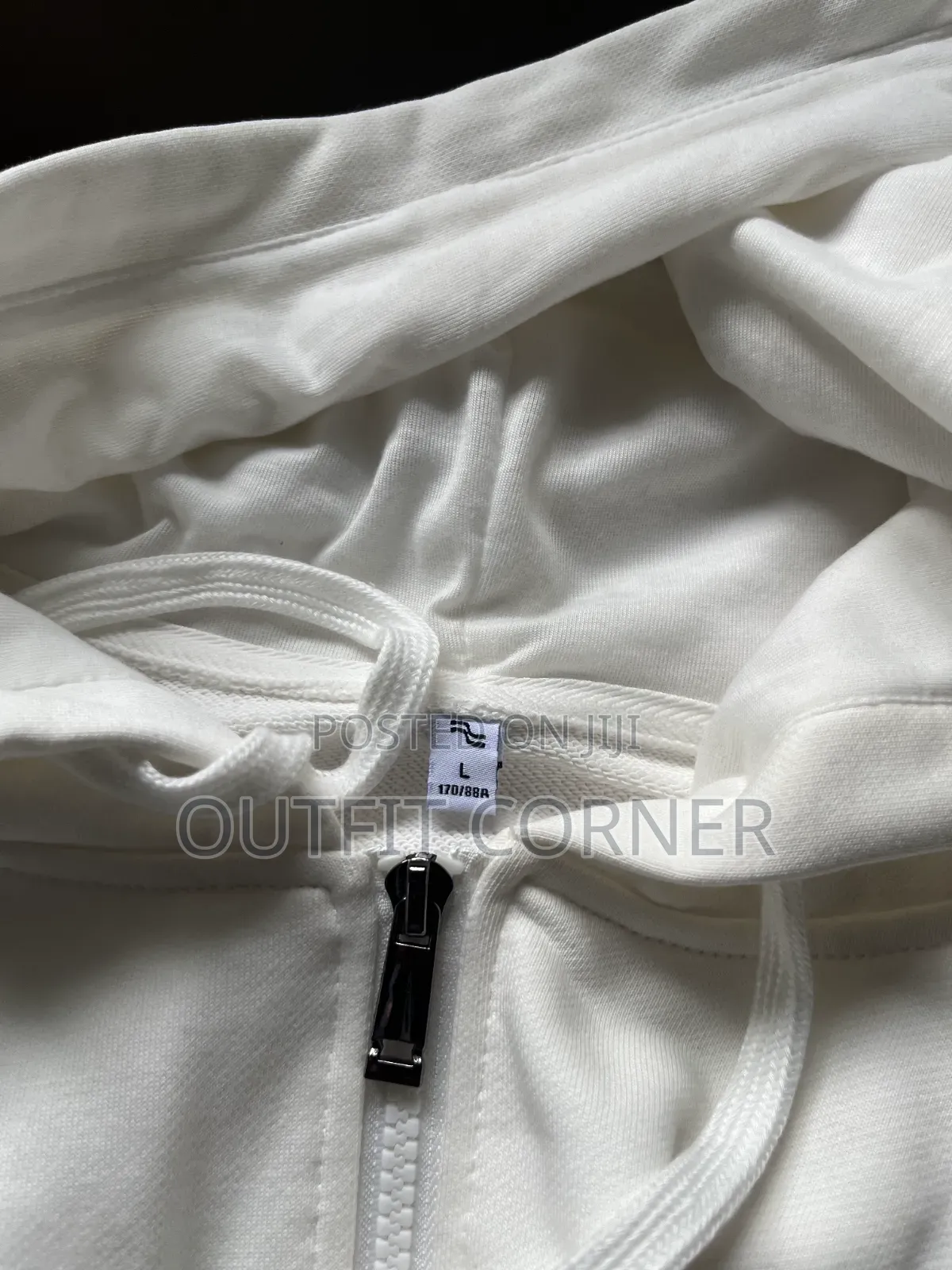 Milky White Men's Zipper Hoodie