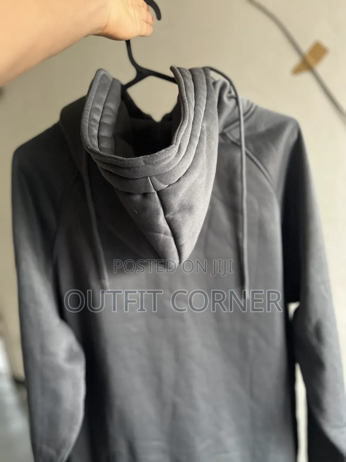 Gray Zipper Hoodie Jacket Men's