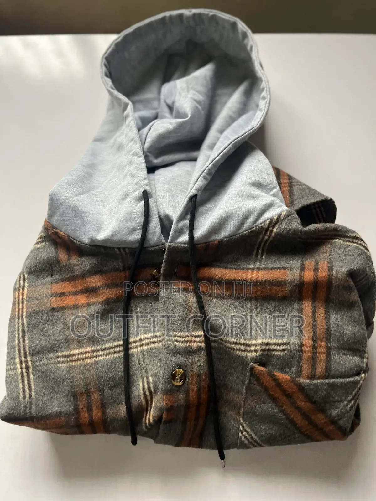 Multi Colored Square Striped Men's Button Down Jacket