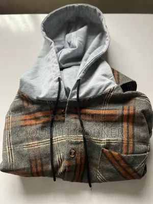 Multi Colored Square Striped Men's Button Down Jacket