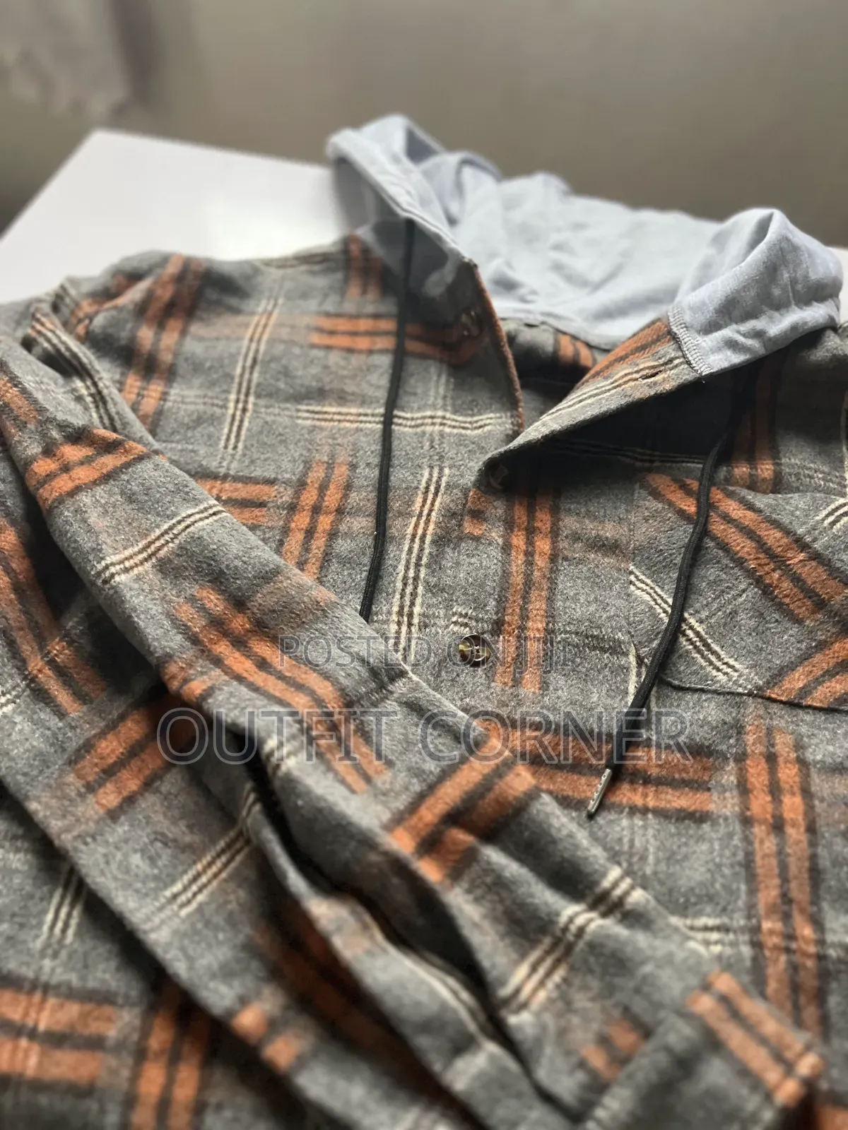 Multi Colored Square Striped Men's Button Down Jacket