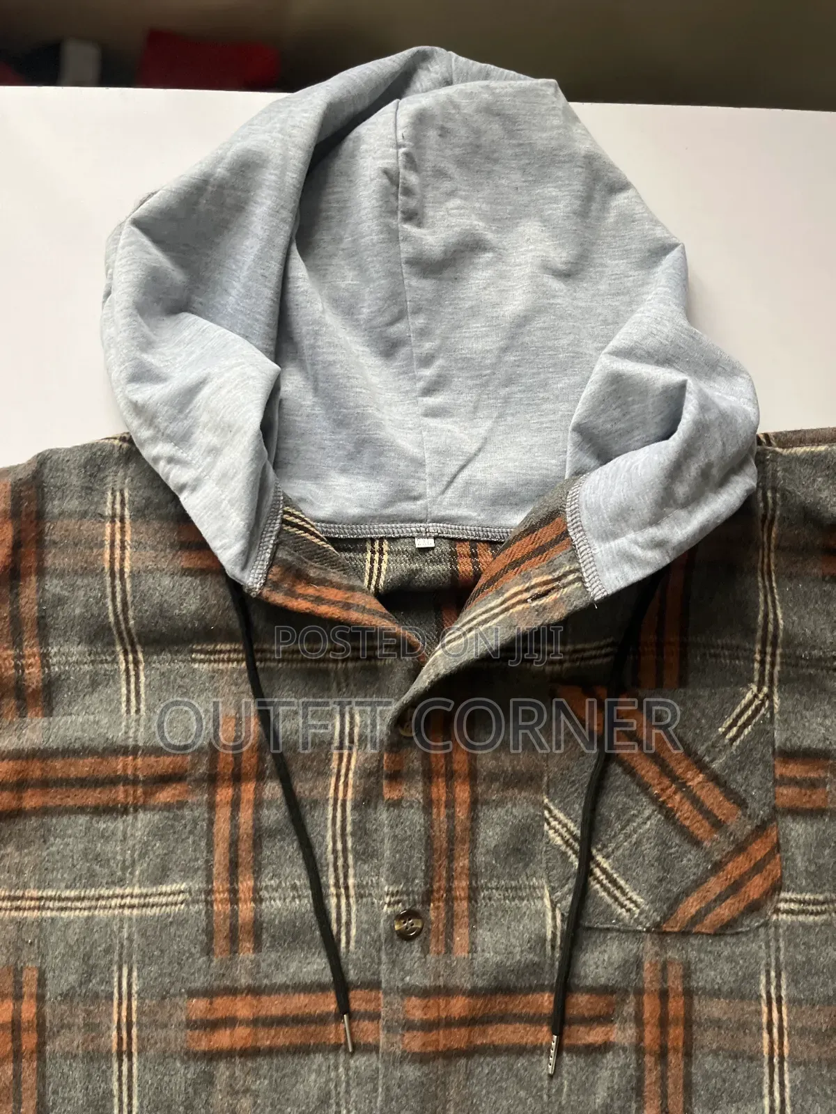 Multi Colored Square Striped Men's Button Down Jacket